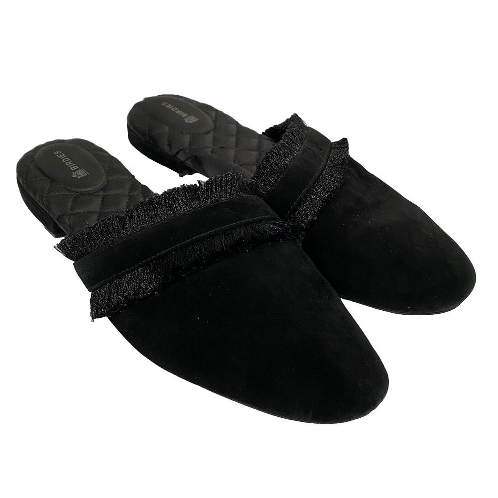 Birdies Women's Elegant Slip On‎ Mule House Slippers 9.5 Black